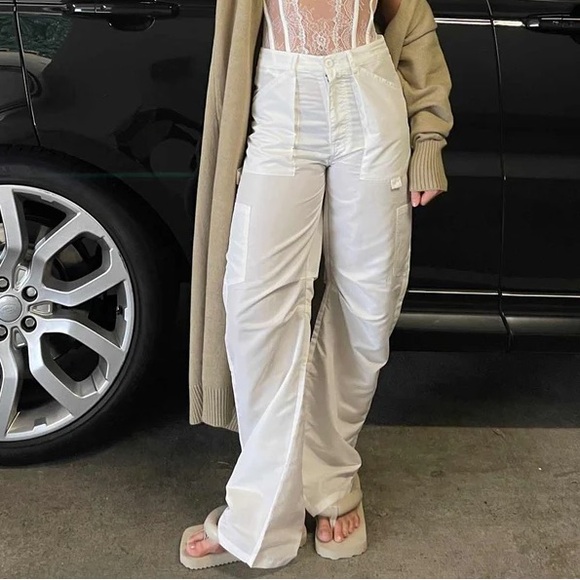 Lioness Miami Vice Swish Pant Street Style Cargo Pant - Ghost White - Picture 11 of 13